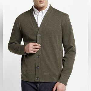 Express Button Down Knit Sweater Cardigan‎ Long Sleeve Hunter Green